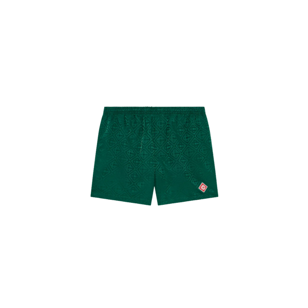 Short de bain CASABLANCA polyester jacquard à monogramme vert