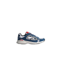 Sneaker B30 Countdown Maille technique blanche et tissu technique bleu foncé et rouge