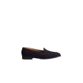 Mocassin Dior Antibes Veau velours bleu foncé logo doré