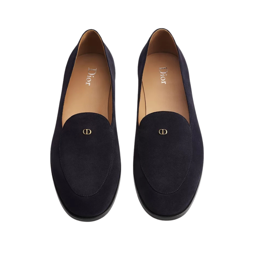Mocassin Dior Antibes Veau velours bleu foncé