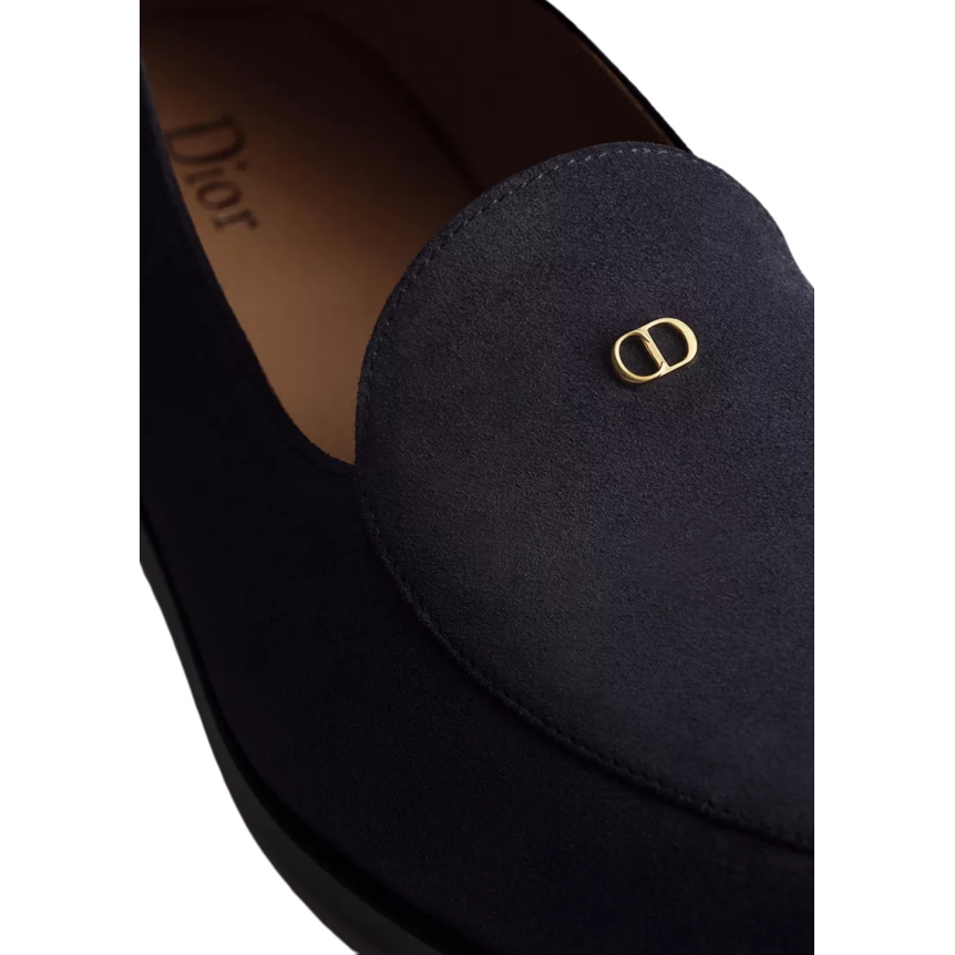 Mocassin Dior Antibes Veau velours bleu foncé