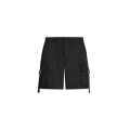 Short cargo Gabardine de soie mélangée noir sangle boucle CD