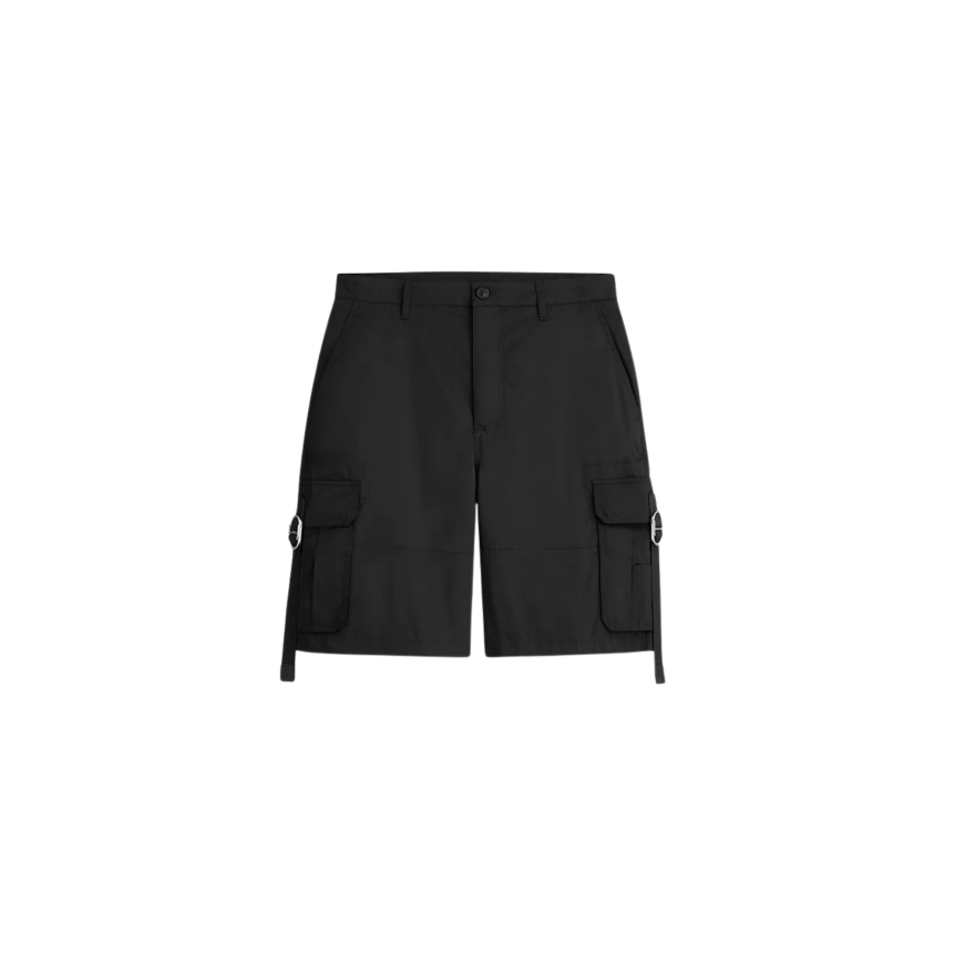 Short cargo DIOR Gabardine de soie mélangée noir sangle boucle CD
