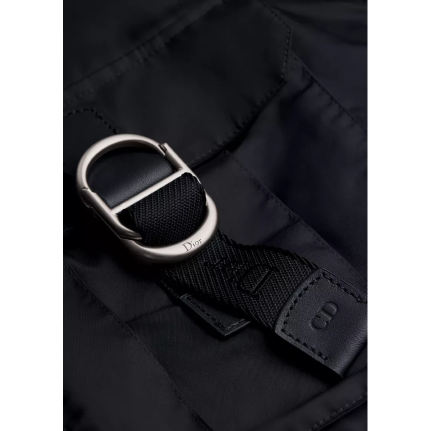 Surchemise zippée DIOR à boucle CD Toile de soie mélangée noire