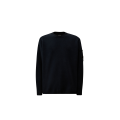 Sweat-shirt col rond coton chenille bleu marine