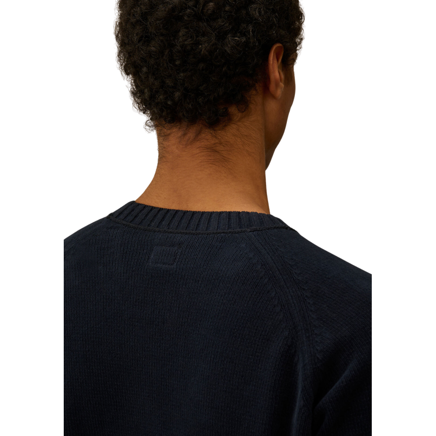 Sweat-shirt CP COMPANY col rond coton chenille bleu marine