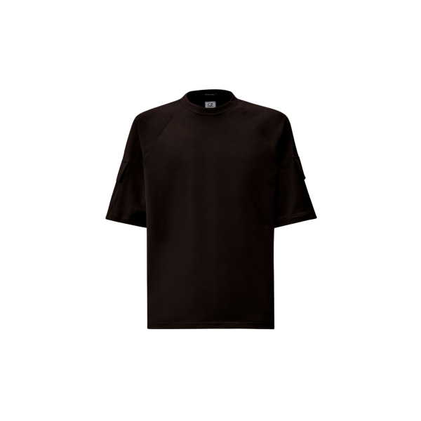 CP COMPANY T-shirt col rond coton noir poche manche Metropolis Collection