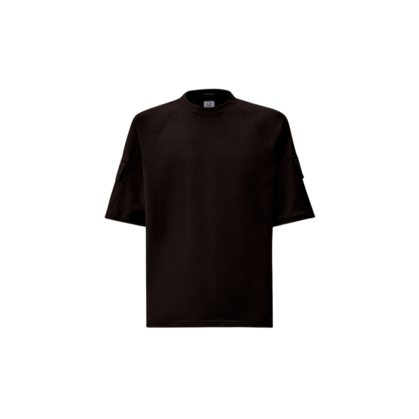 CP COMPANY T-shirt col rond coton noir poche manche Metropolis Collection