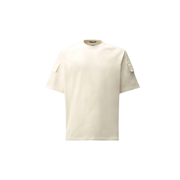 CP COMPANY T-shirt col rond coton blanc poche manche Metropolis Collection