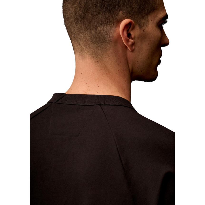 Sweat-shirt col rond CP COMPANY noir poche nylon manche Metropolis Collection