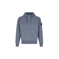 Sweat-shirt à capuche regular coton bleu jeans poche kangourou