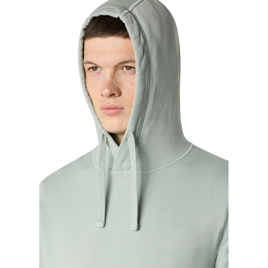 Sweat-shirt à capuche regular STONE ISLAND coton vert sauge poche kangourou
