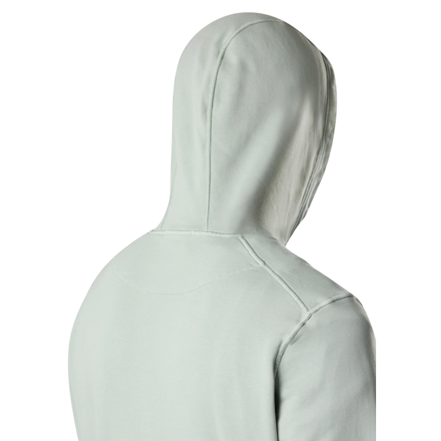 Sweat-shirt à capuche regular STONE ISLAND coton vert sauge poche kangourou