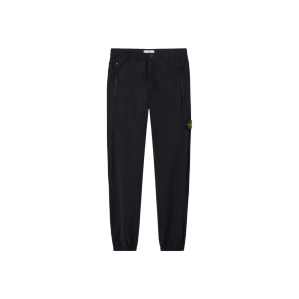 Pantalon survêtement STONE ISLAND ample poches zippées nylon stretch noir