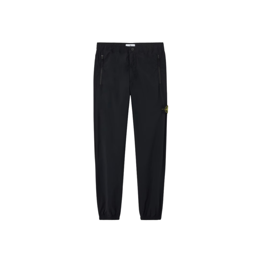Pantalon survêtement STONE ISLAND ample poches zippées nylon stretch noir
