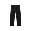 Pantalon cargo ample taille élastique sergé coton bio noir