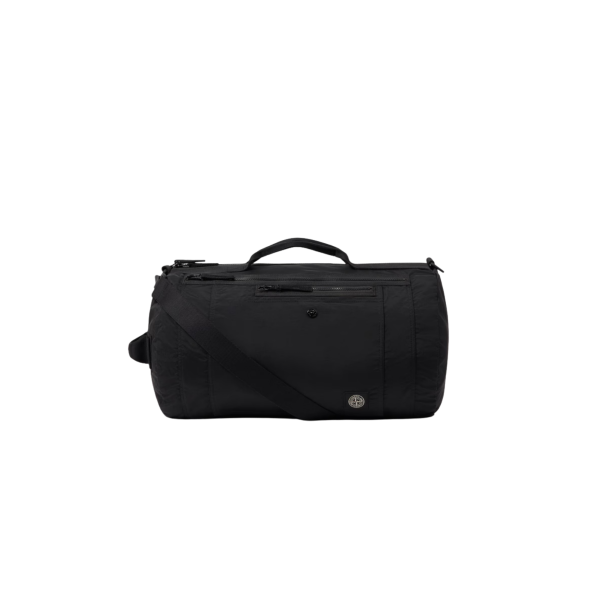 Sac polochon STONE ISLAND avec bandoulière amovible nylon métal noir