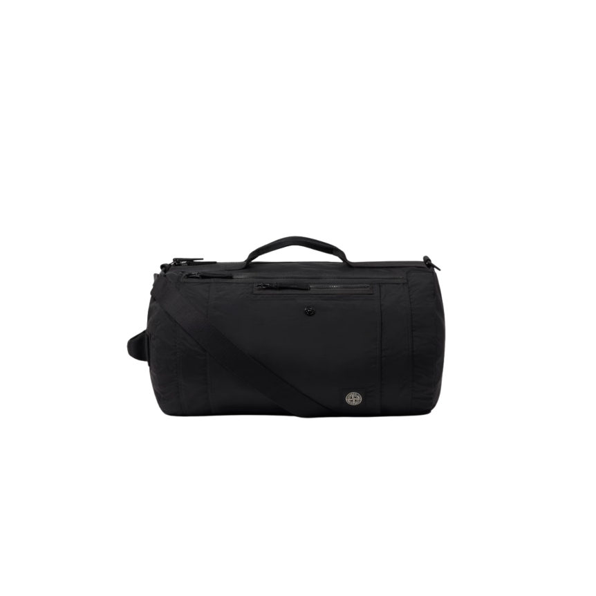 Sac polochon STONE ISLAND avec bandoulière amovible nylon métal noir