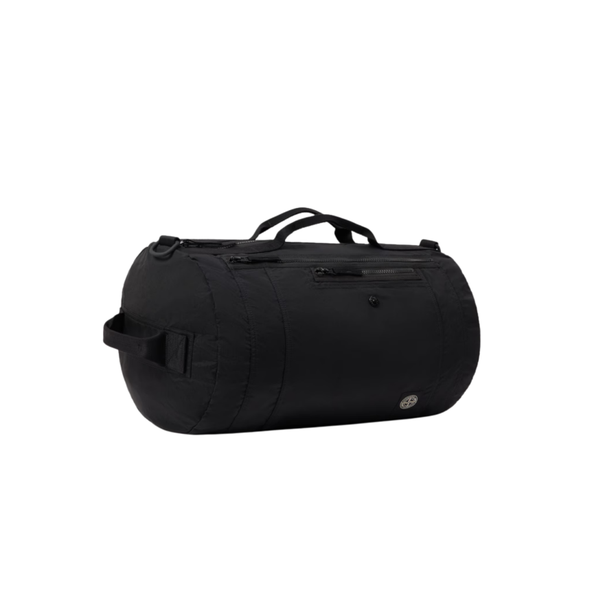 Sac polochon STONE ISLAND avec bandoulière amovible nylon métal noir