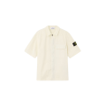 Chemise manche courte confort coton écru double poche poitrine
