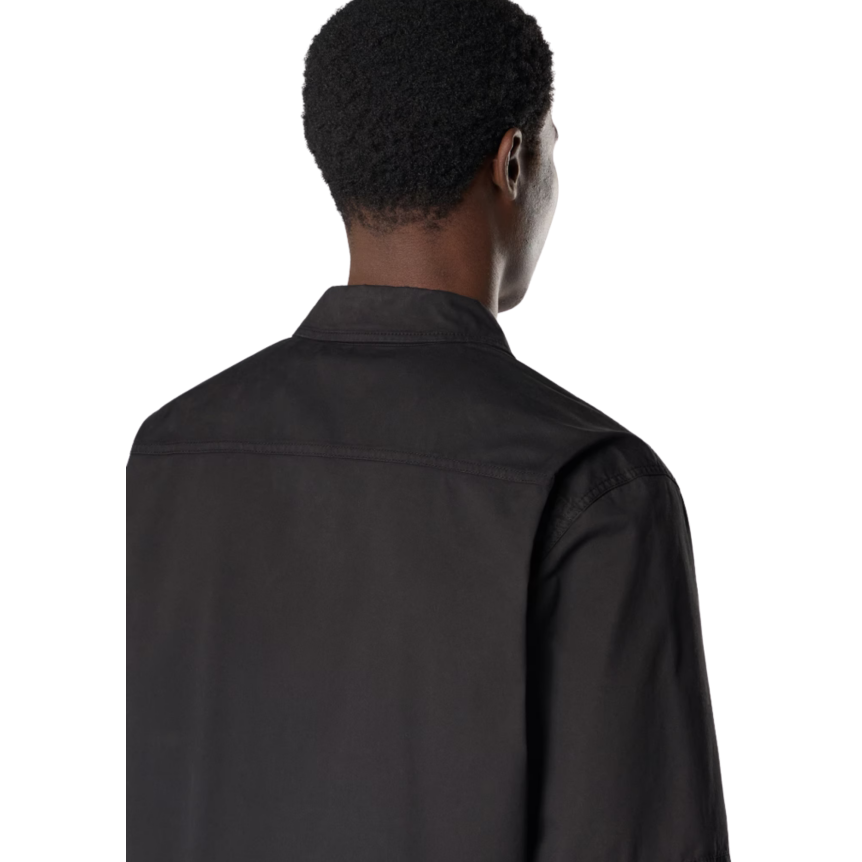 Chemise manche courte STONE ISLAND confort coton noir double poche poitrine