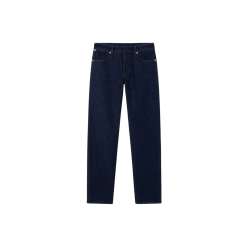 Jean droit regular STONE ISLAND cinq poches denim coton bleu brut