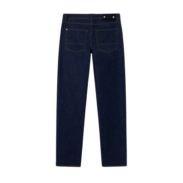 Jean droit regular STONE ISLAND cinq poches denim coton bleu brut