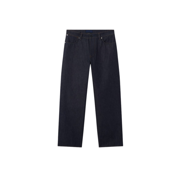 Jean droit regular STONE ISLAND cinq poches denim coton bleu indigo brut Denim Research