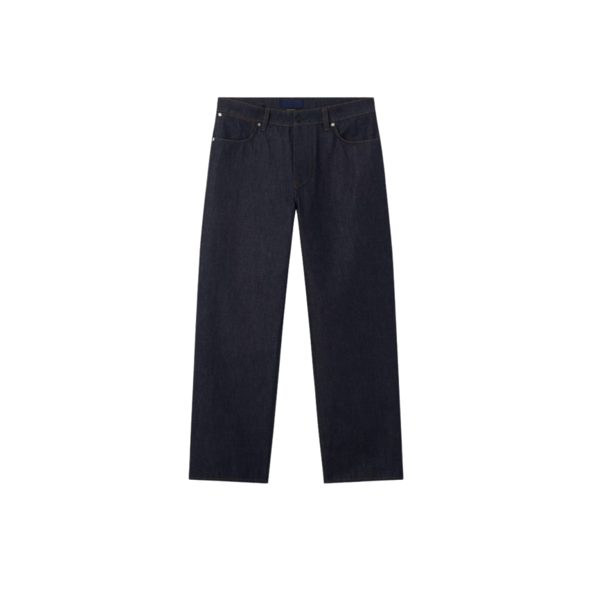Jean droit regular STONE ISLAND cinq poches denim coton bleu indigo brut Denim Research