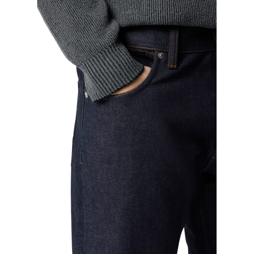 Jean droit regular STONE ISLAND cinq poches denim coton bleu indigo brut Denim Research