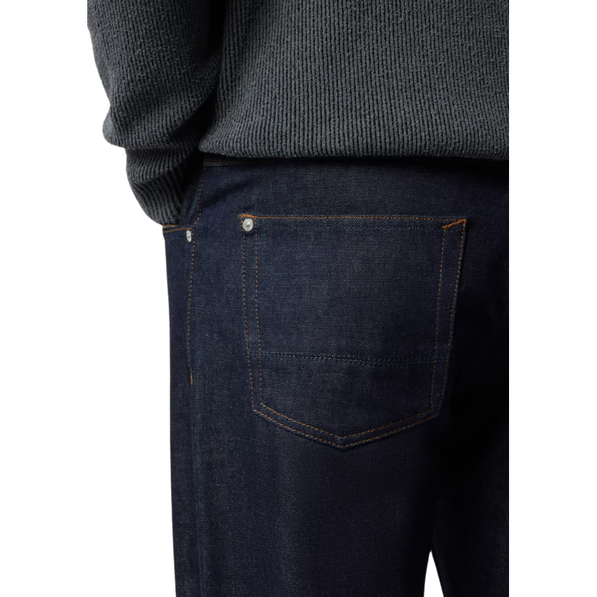 Jean droit regular STONE ISLAND cinq poches denim coton bleu indigo brut Denim Research