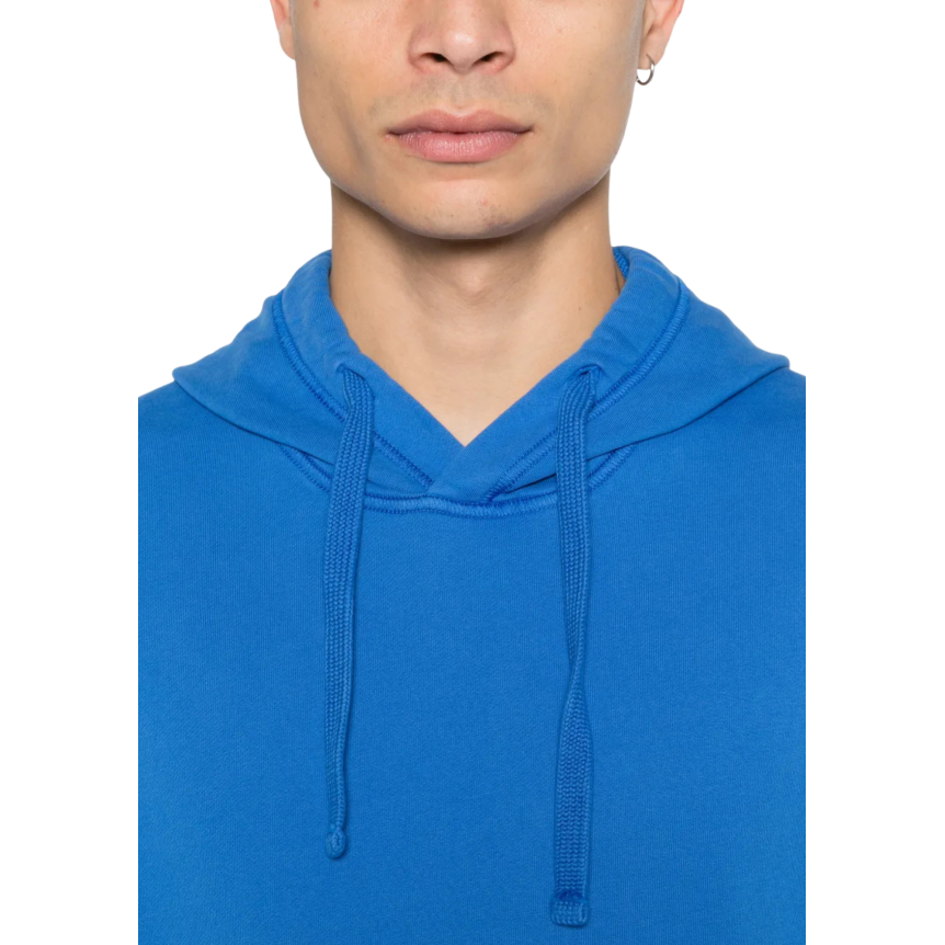 Sweat-shirt à capuche STONE ISLAND regular coton bleu roi poche kangourou