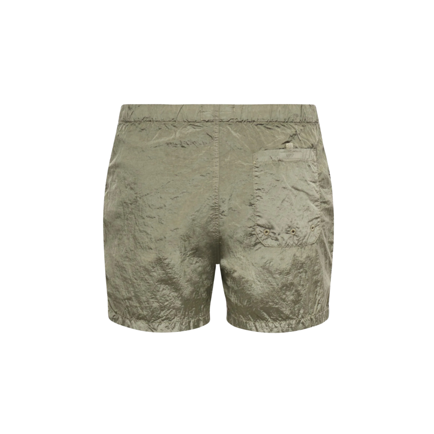 Short de bain court STONE ISLAND slim nylon métal ECONYL ® kaki poches