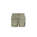 Short de bain court slim nylon métal ECONYL ® kaki poches