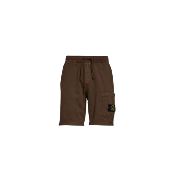 Short de jogging STONE ISLAND coupe regular à poche cargo coton marron