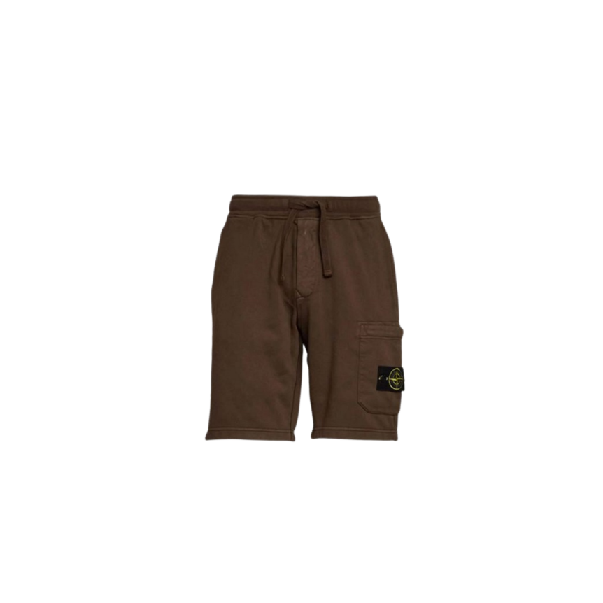 Short de jogging STONE ISLAND coupe regular à poche cargo coton marron