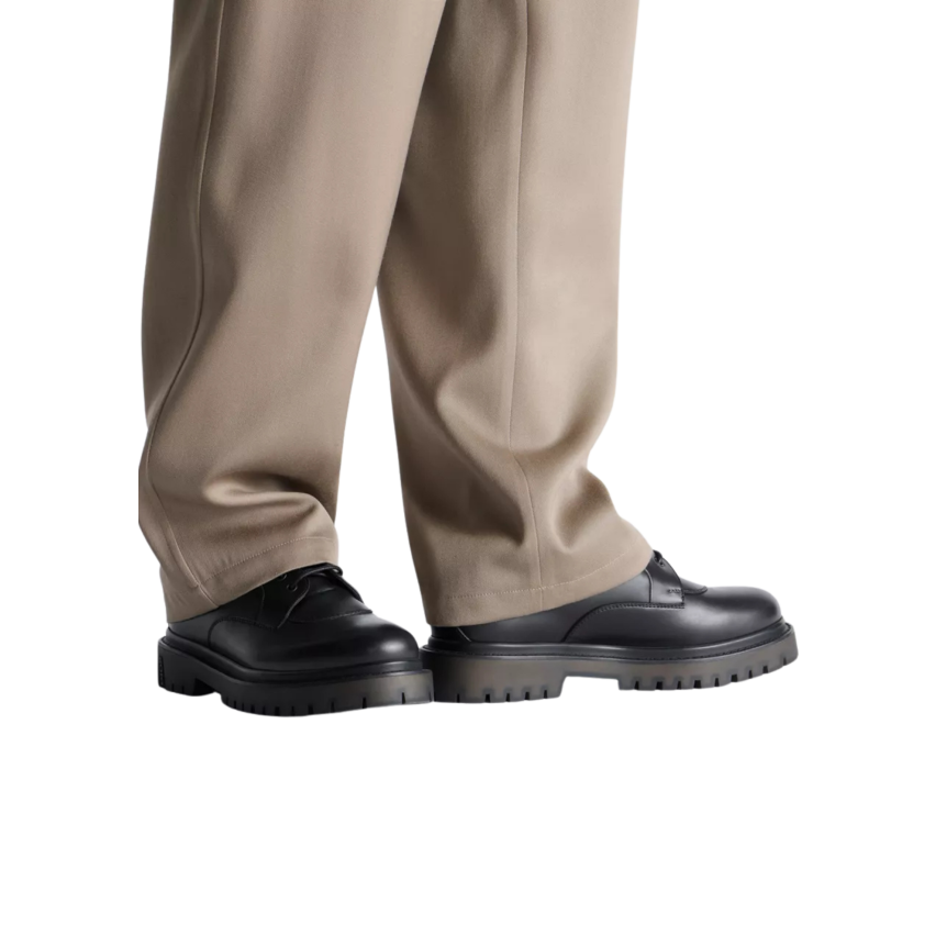Derby DIOR Explorer III Cuir veau lisse et toile jacquard Dior Oblique noir