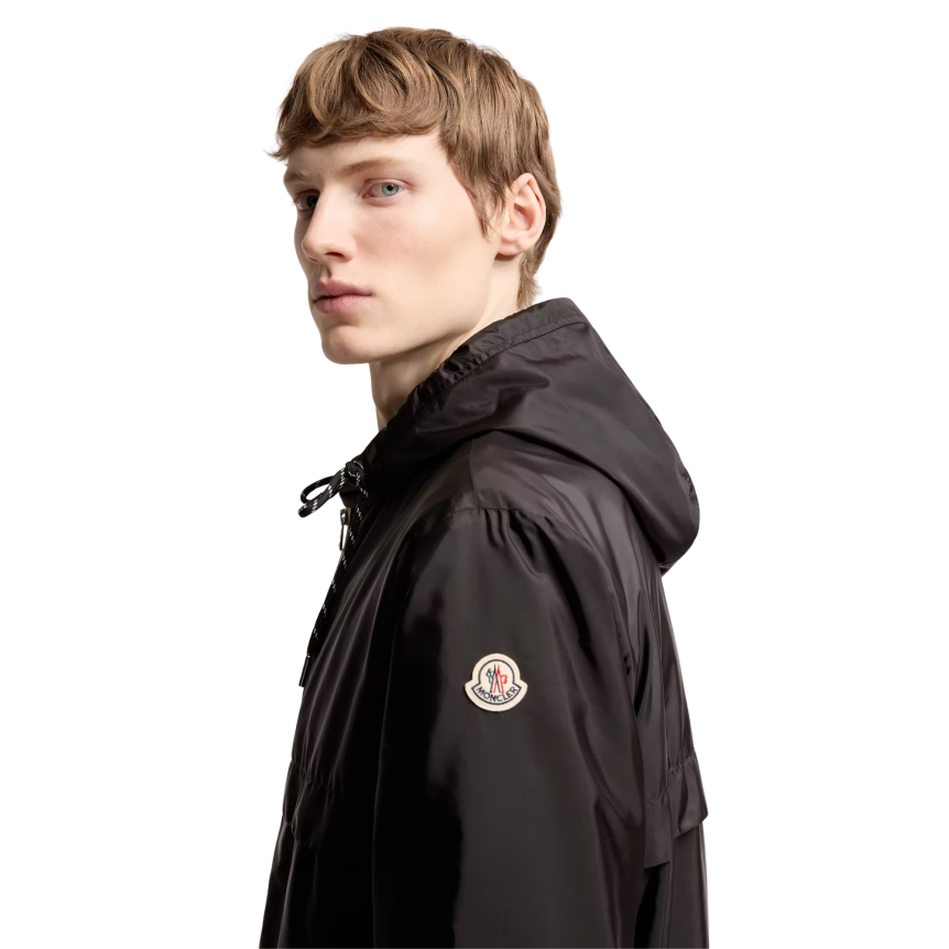 Veste à capuche MONCLER Nidge coupe vent nylon beige kaki