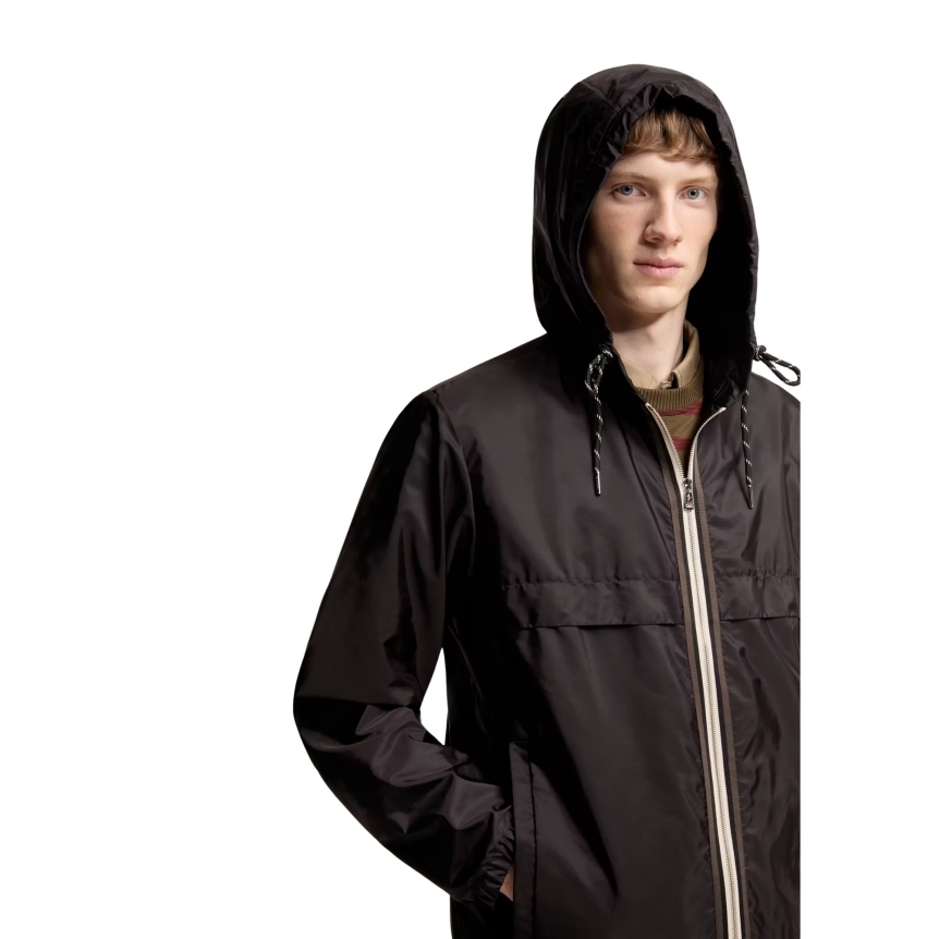 Veste à capuche MONCLER Nidge coupe vent nylon beige kaki