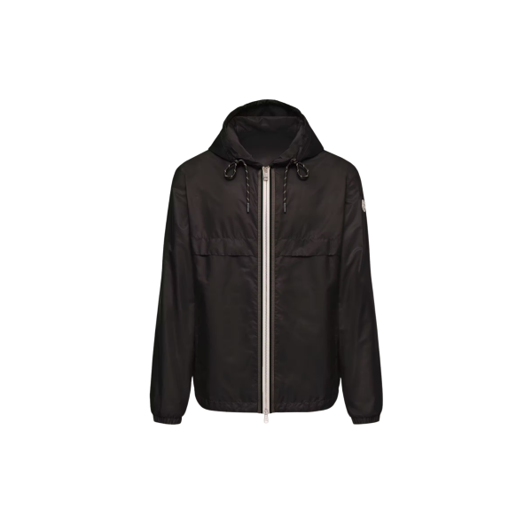 Veste à capuche MONCLER Nidge coupe vent nylon beige kaki