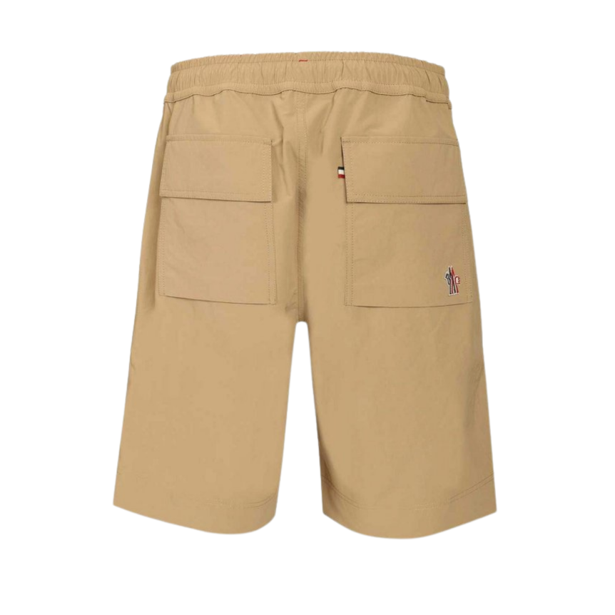 Short MONCLER en polyester froissé technique camel Grenoble