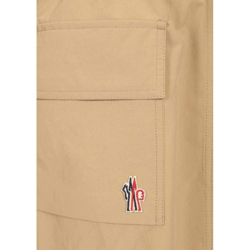 Short MONCLER en polyester froissé technique camel Grenoble