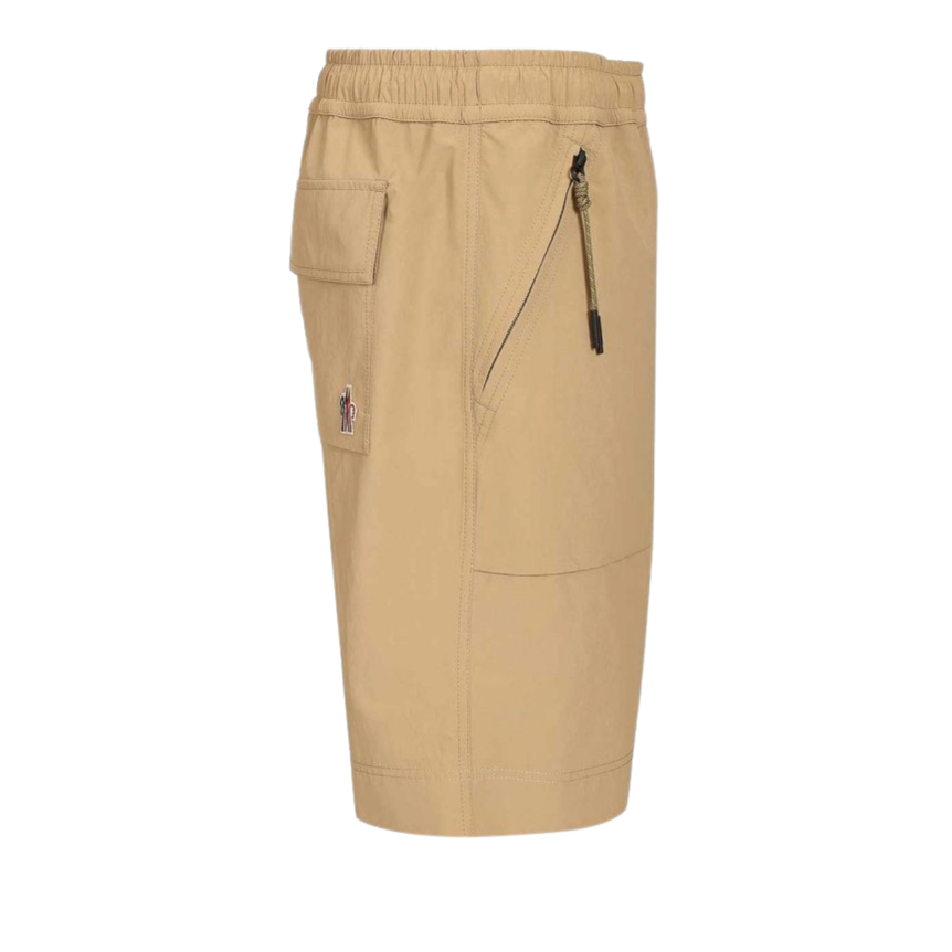 Short MONCLER en polyester froissé technique camel Grenoble