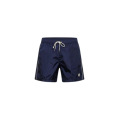Short de bain nylon bleu marine bande blanche