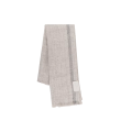 Echarpe lin gris beige franges