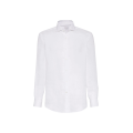 Chemise manche longue col italien blanc