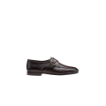 Chaussure mocassin à boucle en cuir brun foncé