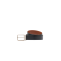Ceinture réglable en cuir patiné noir