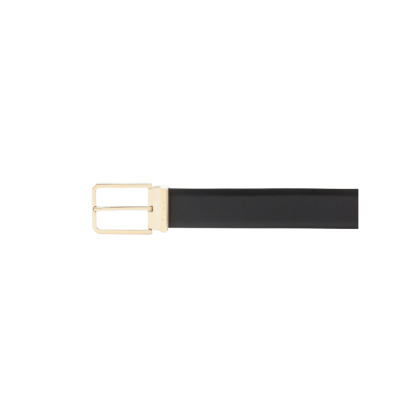 Ceinture réglable SANTONI en cuir patiné marron