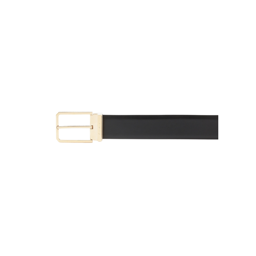 Ceinture réglable SANTONI en cuir patiné marron